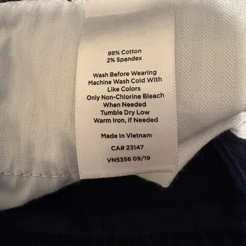 Talbots Navy Wide-Leg Chino Pants 12 Petite - Picture 5 of 7